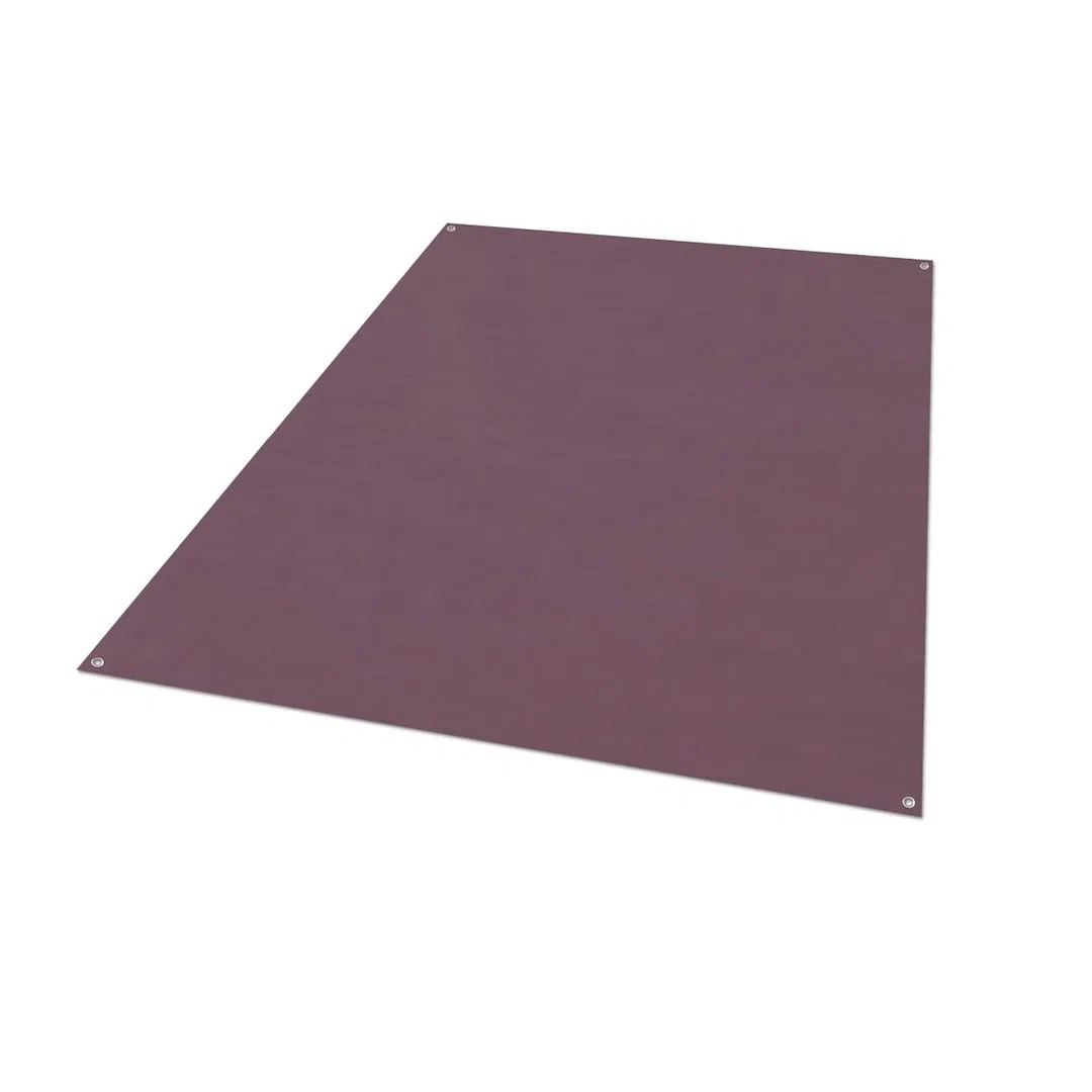 2022115670 – LIPPERT COMP Patio Mat, 16 Foot Length x 8 Foot Width Burgundy Polyvinyl Non-Reversible Fabric UV/ Mold/...